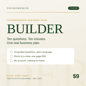 Youngpreneur Business Plan Builder cover